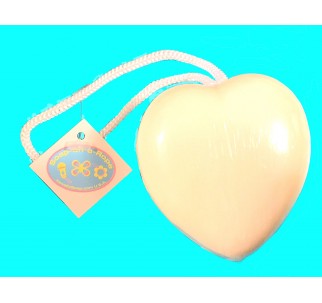 White Heart Soap-On-A-Rope